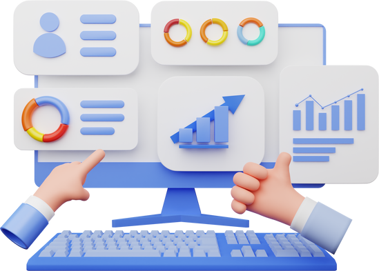 3d illustration of web illustration with 3d style